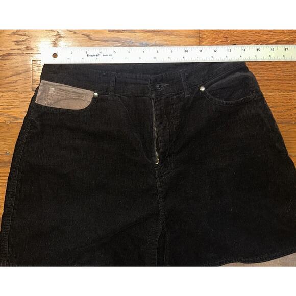Hot Topic Corduroy Pants Black And Tan Women’s Size 5 Baggy - Picture 8 of 13